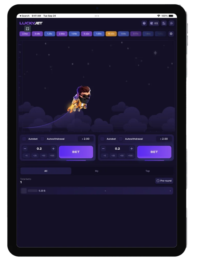 luckyjet-spin tab